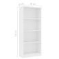 vidaXL Bücherregal 4 Fächer Weiß 60x24x142 cm Holzwerkstoff vidaXL Bücherregal 4 Fächer Weiß 60x24x142 cm Holzwerkstoff