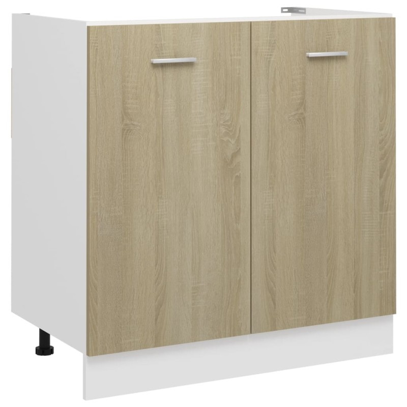 vidaXL Spülenunterschrank Sonoma-Eiche 80x46x81,5 cm Holzwerkstoff vidaXL Spülenunterschrank Sonoma-Eiche 80x46x81,5 cm Holzwerkstoff