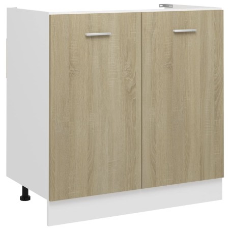 vidaXL Spülenunterschrank Sonoma-Eiche 80x46x81,5 cm Holzwerkstoff