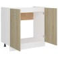 vidaXL Spülenunterschrank Sonoma-Eiche 80x46x81,5 cm Holzwerkstoff vidaXL Spülenunterschrank Sonoma-Eiche 80x46x81,5 cm Holzwerkstoff