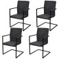 vidaXL Freischwinger 4 Stk. Schwarz Kunstleder vidaXL Freischwinger 4 Stk. Schwarz Kunstleder