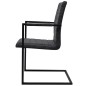 vidaXL Freischwinger 4 Stk. Schwarz Kunstleder vidaXL Freischwinger 4 Stk. Schwarz Kunstleder