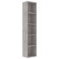 vidaXL Bücherregal Betongrau 40x30x189 cm Holzwerkstoff vidaXL Bücherregal Betongrau 40x30x189 cm Holzwerkstoff
