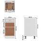 vidaXL Schubunterschrank Weiß 40x46x81,5 cm Holzwerkstoff vidaXL Schubunterschrank Weiß 40x46x81,5 cm Holzwerkstoff