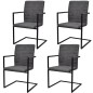vidaXL Freischwinger 4 Stk. Grau Kunstleder vidaXL Freischwinger 4 Stk. Grau Kunstleder