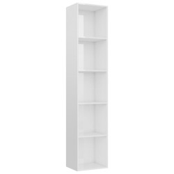 vidaXL Bücherregal Hochglanz-Weiß 40x30x189 cm Holzwerkstoff