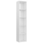 vidaXL Bücherregal Hochglanz-Weiß 40x30x189 cm Holzwerkstoff vidaXL Bücherregal Hochglanz-Weiß 40x30x189 cm Holzwerkstoff