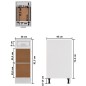 vidaXL Schubunterschrank Weiß 30x46x81,5 cm Holzwerkstoff vidaXL Schubunterschrank Weiß 30x46x81,5 cm Holzwerkstoff