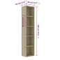 vidaXL Bücherregal Sonoma-Eiche 40x30x189 cm Holzwerkstoff vidaXL Bücherregal Sonoma-Eiche 40x30x189 cm Holzwerkstoff
