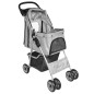 vidaXL Haustier-Buggy Hund/Katze Klappbarer Reisewagen Grau vidaXL Haustier-Buggy Hund/Katze Klappbarer Reisewagen Grau