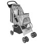 vidaXL Haustier-Buggy Hund/Katze Klappbarer Reisewagen Grau vidaXL Haustier-Buggy Hund/Katze Klappbarer Reisewagen Grau
