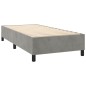 vidaXL Boxspringbett mit Matratze & LED Hellgrau 80x200 cm Samt vidaXL Boxspringbett mit Matratze & LED Hellgrau 80x200 cm Samt