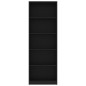 vidaXL Bücherregal 5 Fächer Schwarz 60x24x175 cm Holzwerkstoff vidaXL Bücherregal 5 Fächer Schwarz 60x24x175 cm Holzwerkstoff