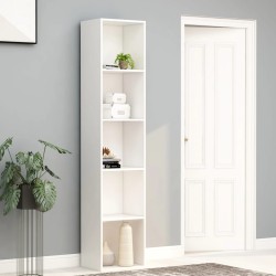 vidaXL Bücherregal Weiß 40x30x189 cm Holzwerkstoff