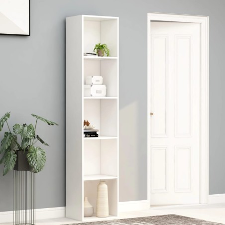 vidaXL Bücherregal Weiß 40x30x189 cm Holzwerkstoff