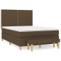 vidaXL Boxspringbett mit Matratze Dunkelbraun 140x190 cm Stoff vidaXL Boxspringbett mit Matratze Dunkelbraun 140x190 cm Stoff