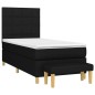 vidaXL Boxspringbett mit Matratze Schwarz 100x200 cm Stoff vidaXL Boxspringbett mit Matratze Schwarz 100x200 cm Stoff