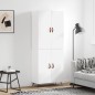 Highboard Weiß 69,5x34x180 cm Holzwerkstoff Highboard Weiß 69,5x34x180 cm Holzwerkstoff