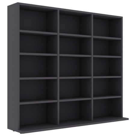 vidaXL CD-Regal Grau 102x23x89,5 cm Holzwerkstoff