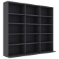 vidaXL CD-Regal Grau 102x23x89,5 cm Holzwerkstoff vidaXL CD-Regal Grau 102x23x89,5 cm Holzwerkstoff
