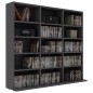 vidaXL CD-Regal Grau 102x23x89,5 cm Holzwerkstoff vidaXL CD-Regal Grau 102x23x89,5 cm Holzwerkstoff