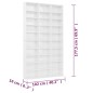 vidaXL CD-Schrank Hochglanz-Weiß 102x16x177,5 cm Holzwerkstoff vidaXL CD-Schrank Hochglanz-Weiß 102x16x177,5 cm Holzwerkstoff