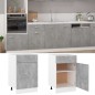 vidaXL Schubunterschrank Betongrau 50x46x81,5 cm Holzwerkstoff vidaXL Schubunterschrank Betongrau 50x46x81,5 cm Holzwerkstoff