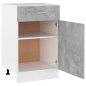 vidaXL Schubunterschrank Betongrau 50x46x81,5 cm Holzwerkstoff vidaXL Schubunterschrank Betongrau 50x46x81,5 cm Holzwerkstoff