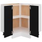vidaXL Eckunterschrank Schwarz 75,5x75,5x81,5 cm Holzwerkstoff vidaXL Eckunterschrank Schwarz 75,5x75,5x81,5 cm Holzwerkstoff