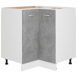vidaXL Eckunterschrank Betongrau 75,5x75,5x81,5 cm Holzwerkstoff