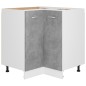 vidaXL Eckunterschrank Betongrau 75,5x75,5x81,5 cm Holzwerkstoff vidaXL Eckunterschrank Betongrau 75,5x75,5x81,5 cm Holzwerkstoff