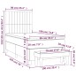 vidaXL Boxspringbett mit Matratze Taupe 90x190 cm Stoff vidaXL Boxspringbett mit Matratze Taupe 90x190 cm Stoff