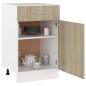 vidaXL Schubunterschrank Sonoma-Eiche 50x46x81,5 cm Holzwerkstoff vidaXL Schubunterschrank Sonoma-Eiche 50x46x81,5 cm Holzwerkstoff