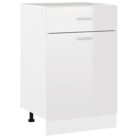 vidaXL Schubunterschrank Hochglanz-Weiß 50x46x81,5 cm Holzwerkstoff