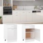 vidaXL Schubunterschrank Hochglanz-Weiß 50x46x81,5 cm Holzwerkstoff vidaXL Schubunterschrank Hochglanz-Weiß 50x46x81,5 cm Holzwerkstoff