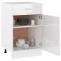 vidaXL Schubunterschrank Hochglanz-Weiß 50x46x81,5 cm Holzwerkstoff vidaXL Schubunterschrank Hochglanz-Weiß 50x46x81,5 cm Holzwerkstoff