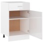 vidaXL Schubunterschrank Hochglanz-Weiß 50x46x81,5 cm Holzwerkstoff vidaXL Schubunterschrank Hochglanz-Weiß 50x46x81,5 cm Holzwerkstoff