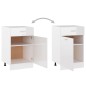 vidaXL Schubunterschrank Hochglanz-Weiß 50x46x81,5 cm Holzwerkstoff vidaXL Schubunterschrank Hochglanz-Weiß 50x46x81,5 cm Holzwerkstoff