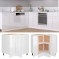 vidaXL Eckunterschrank Hochglanz-Weiß 75,5x75,5x80,5 cm Holzwerkstoff vidaXL Eckunterschrank Hochglanz-Weiß 75,5x75,5x80,5 cm Holzwerkstoff