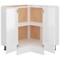 vidaXL Eckunterschrank Hochglanz-Weiß 75,5x75,5x80,5 cm Holzwerkstoff vidaXL Eckunterschrank Hochglanz-Weiß 75,5x75,5x80,5 cm Holzwerkstoff