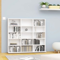vidaXL CD-Regal Weiß 102x23x89,5 cm Holzwerkstoff