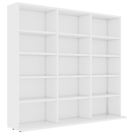 vidaXL CD-Regal Weiß 102x23x89,5 cm Holzwerkstoff