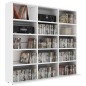 vidaXL CD-Regal Weiß 102x23x89,5 cm Holzwerkstoff