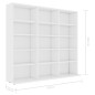 vidaXL CD-Regal Weiß 102x23x89,5 cm Holzwerkstoff