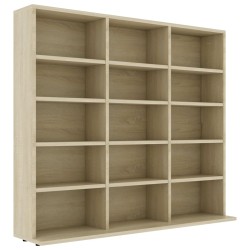 vidaXL CD-Regal Sonoma-Eiche 102x23x89,5 cm Holzwerkstoff