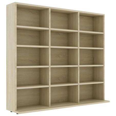 vidaXL CD-Regal Sonoma-Eiche 102x23x89,5 cm Holzwerkstoff