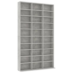 vidaXL CD-Schrank Betongrau 102x16x177,5 cm Holzwerkstoff