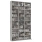 vidaXL CD-Schrank Betongrau 102x16x177,5 cm Holzwerkstoff vidaXL CD-Schrank Betongrau 102x16x177,5 cm Holzwerkstoff