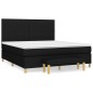 vidaXL Boxspringbett mit Matratze Schwarz 180x200 cm Stoff vidaXL Boxspringbett mit Matratze Schwarz 180x200 cm Stoff