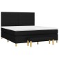 vidaXL Boxspringbett mit Matratze Schwarz 180x200 cm Stoff vidaXL Boxspringbett mit Matratze Schwarz 180x200 cm Stoff